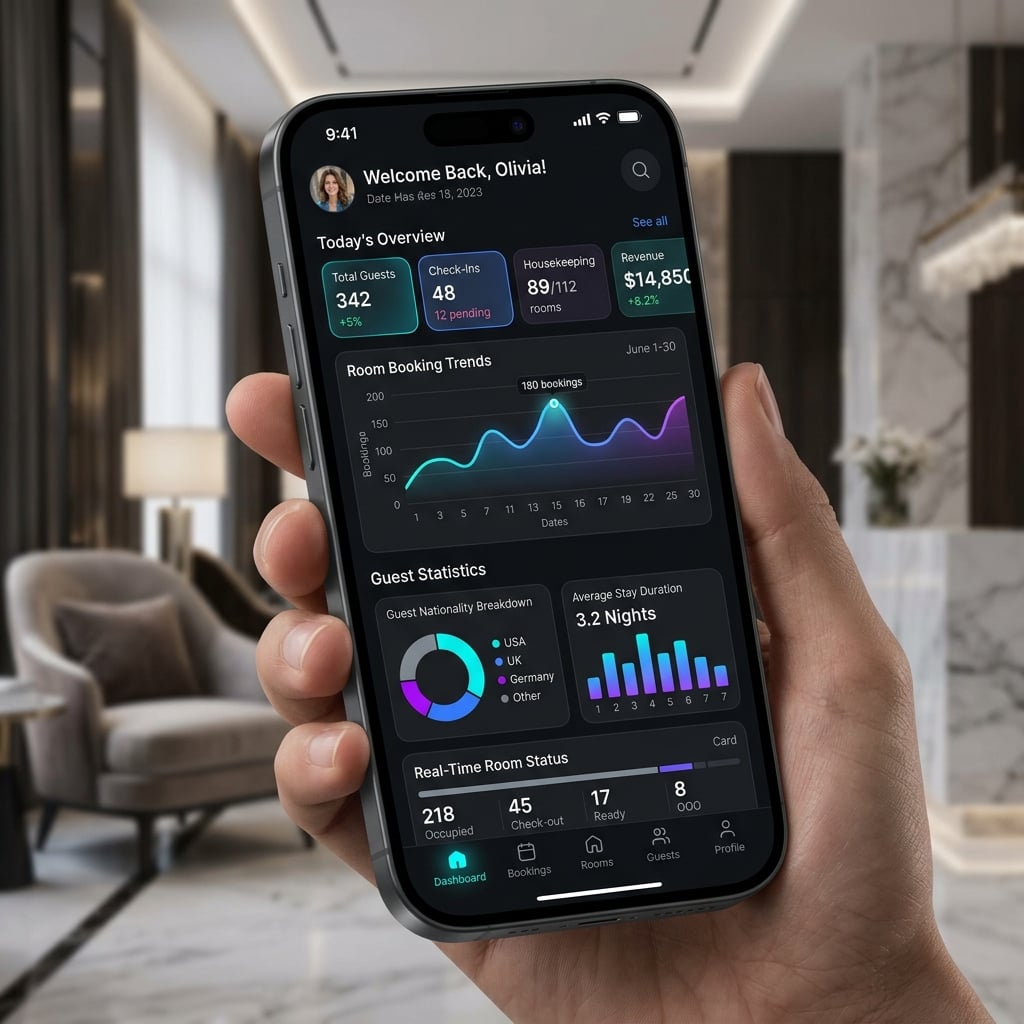 Boutique Hotel Operations Manager mobile application and PMS platform by Dhairya Gulati